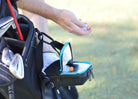 Compact insulated crossbody bag for diabetes supplies with clip attachments and chill pack