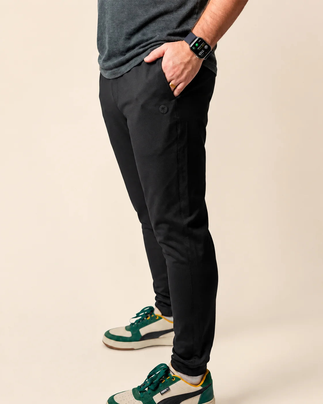 The All-Day Jogger - Black — view 3 | Palmr Style