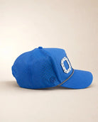 The 407 Hat blue ORL signature with white silicone letters and palm design, breathable and water-resistant cap for casual Orlando pride