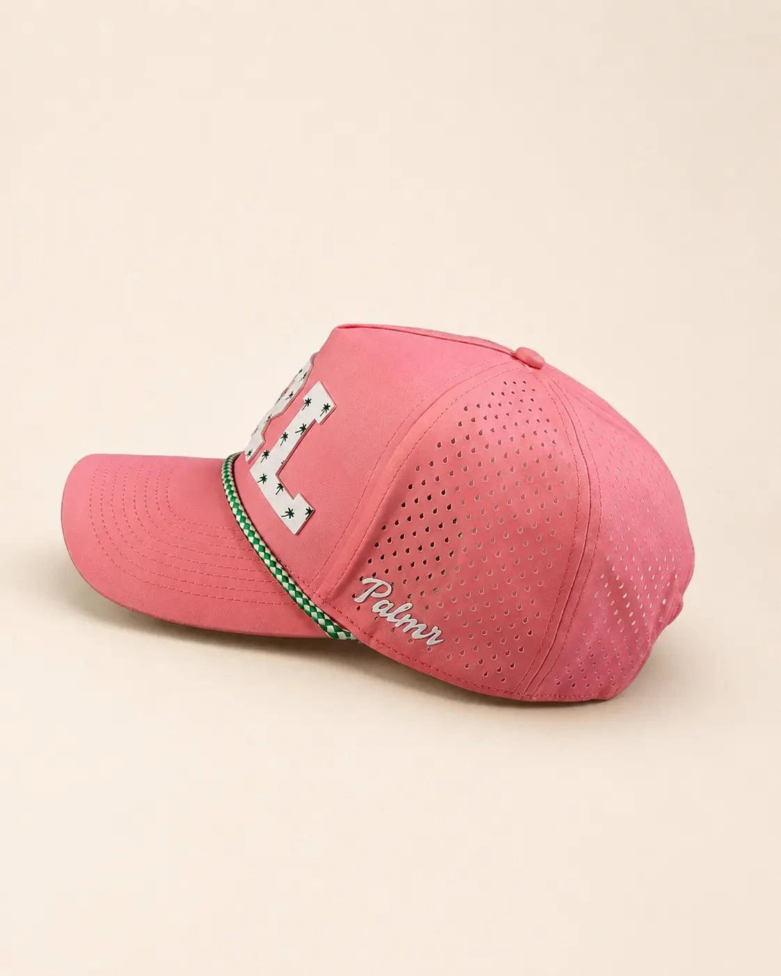The ORL Signature Pink Hat with Orlando 407 design and palm details, water-resistant for Florida heat