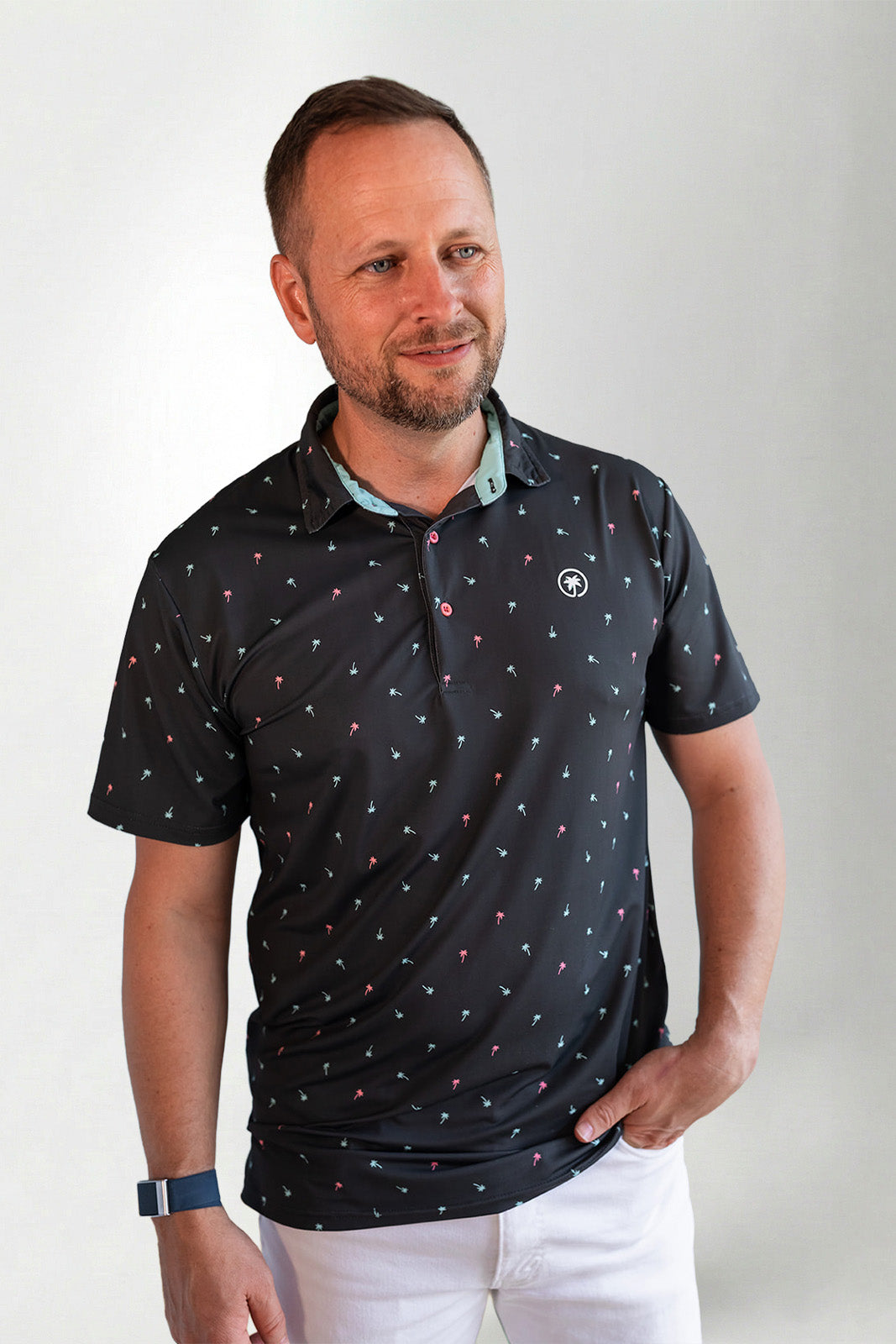 Palmr Style Mens Palm Icon Night Black Palm Tree Resort Wear Self-care T1D