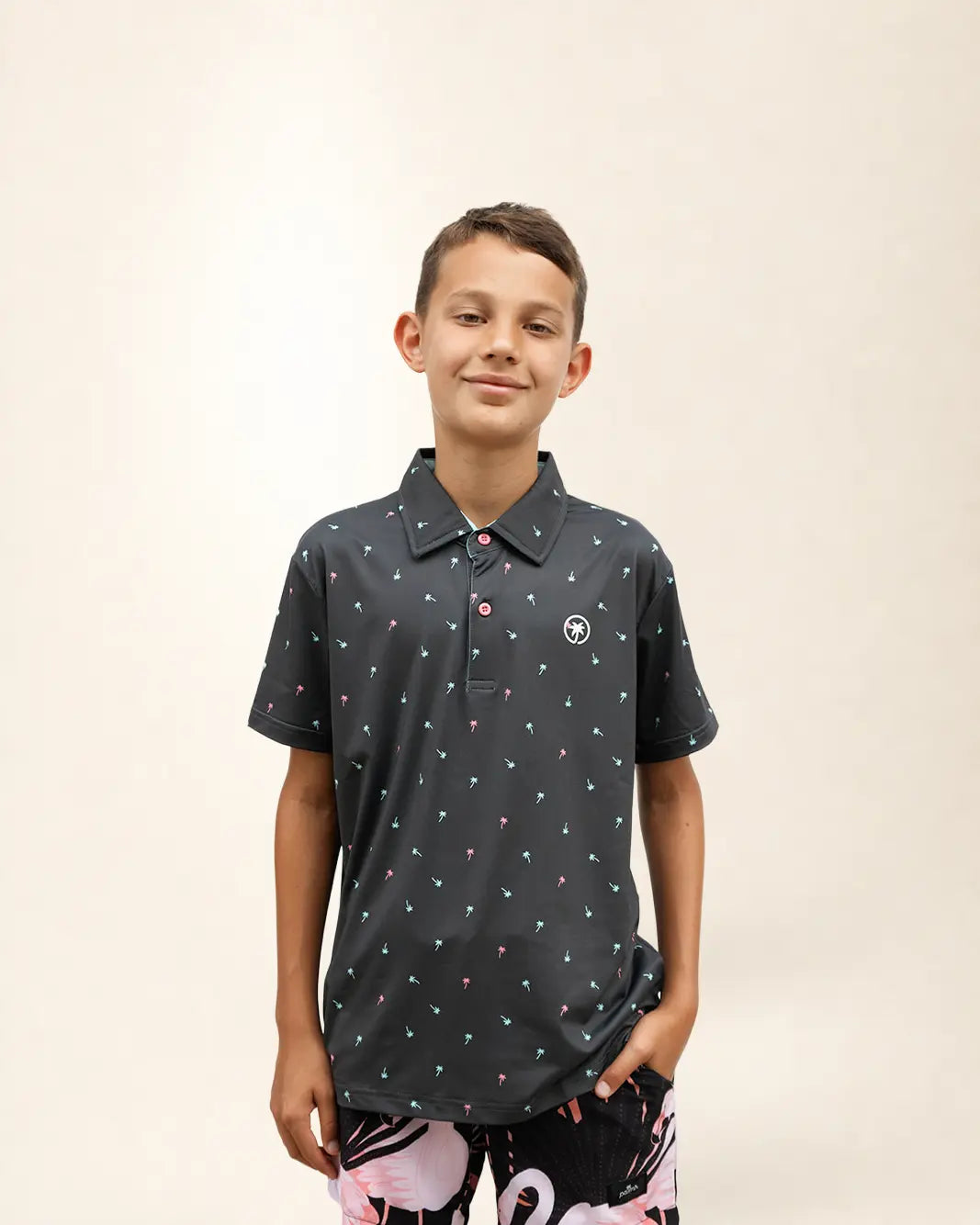 The Palm Icon Night Kids Polo