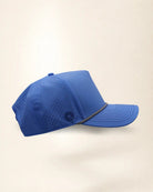 Palmr Signature rope hat in blue, rear three-quarter view