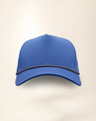 Custom Number Signature Hat in blue, front view
