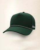 Custom Number Signature Hat in green, angled view