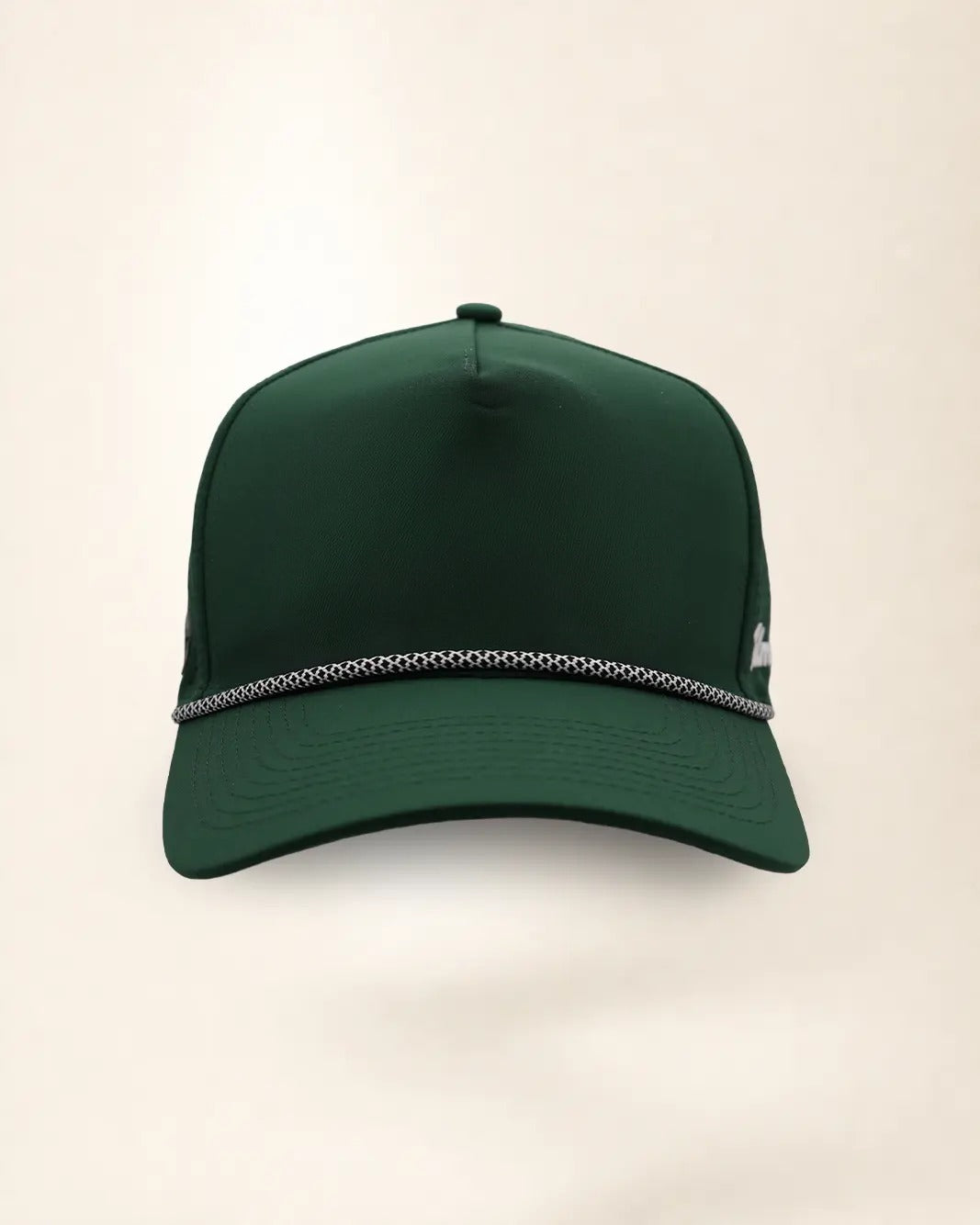 Custom Number Signature Hat in green, front view