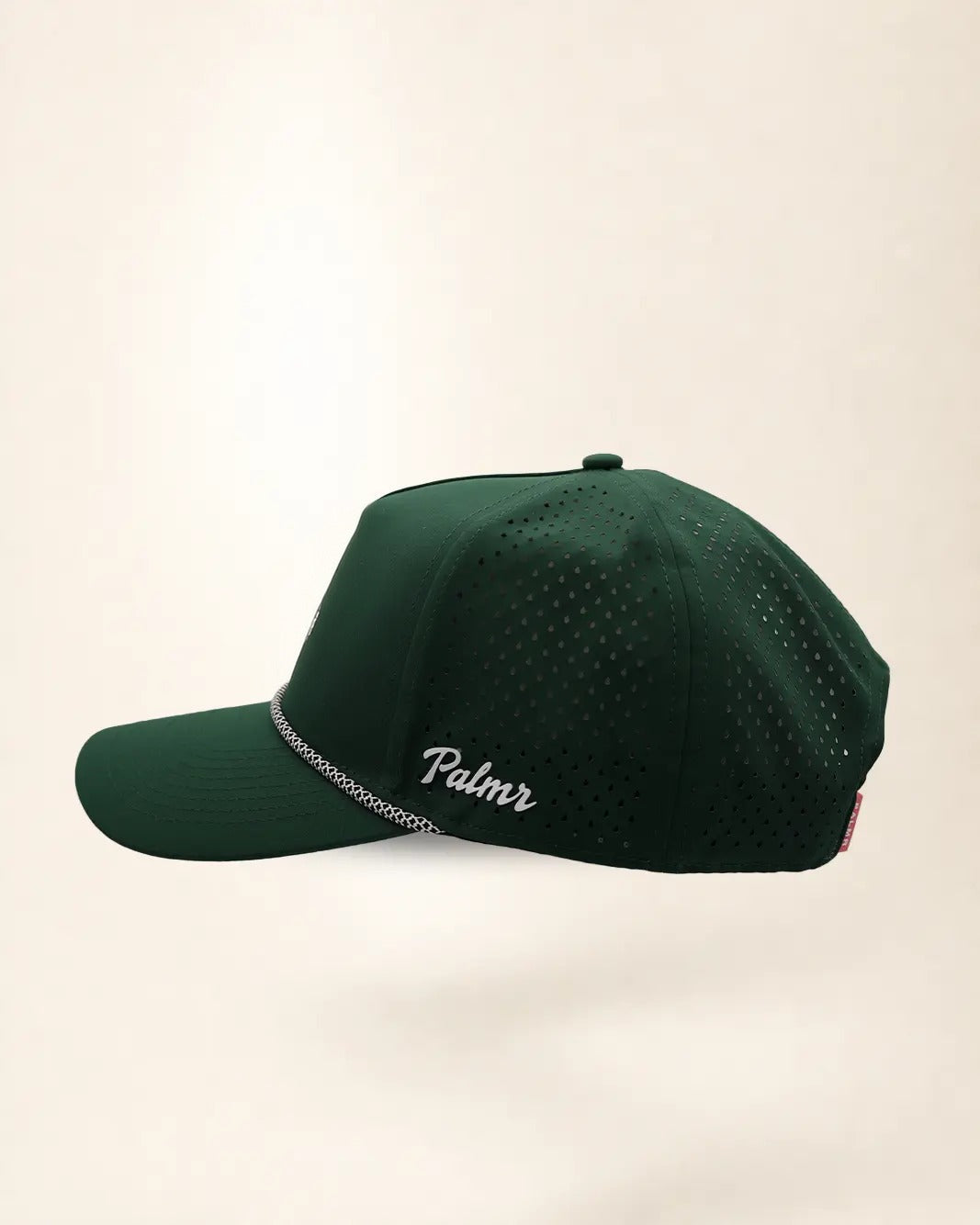 Palmr Signature rope hat in green, side view