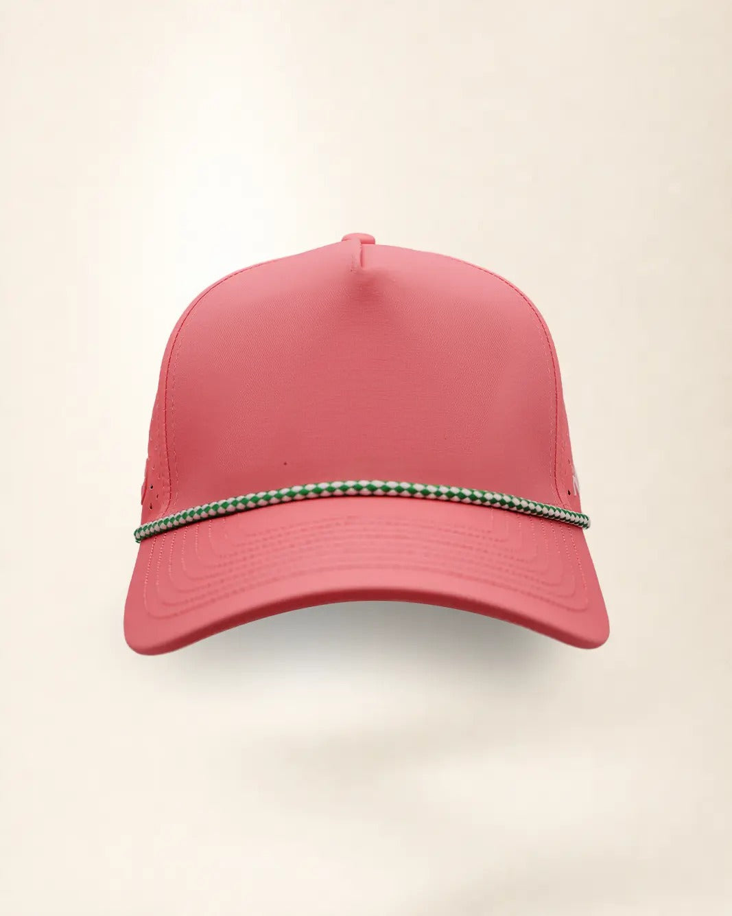 Custom Number Signature Hat in pink, front view