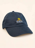 Navy SoDo Classic Dad Cap with embroidered logo and antique brass buckle